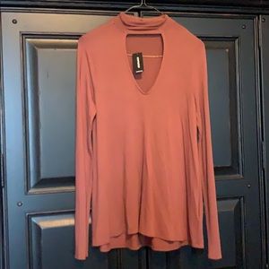 Long sleeve cut out tee
